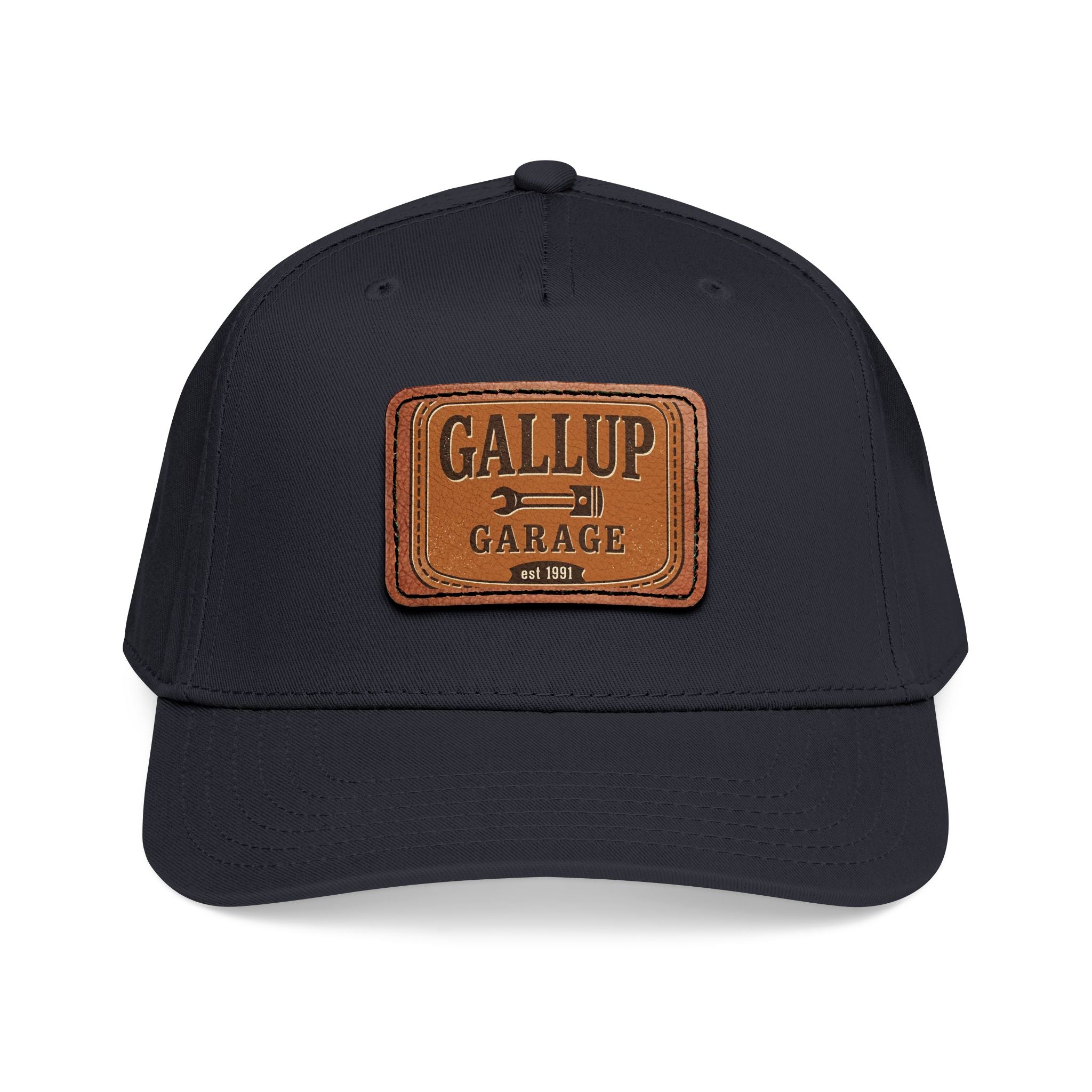 Gallup Garage Leather Patch Baseball Cap