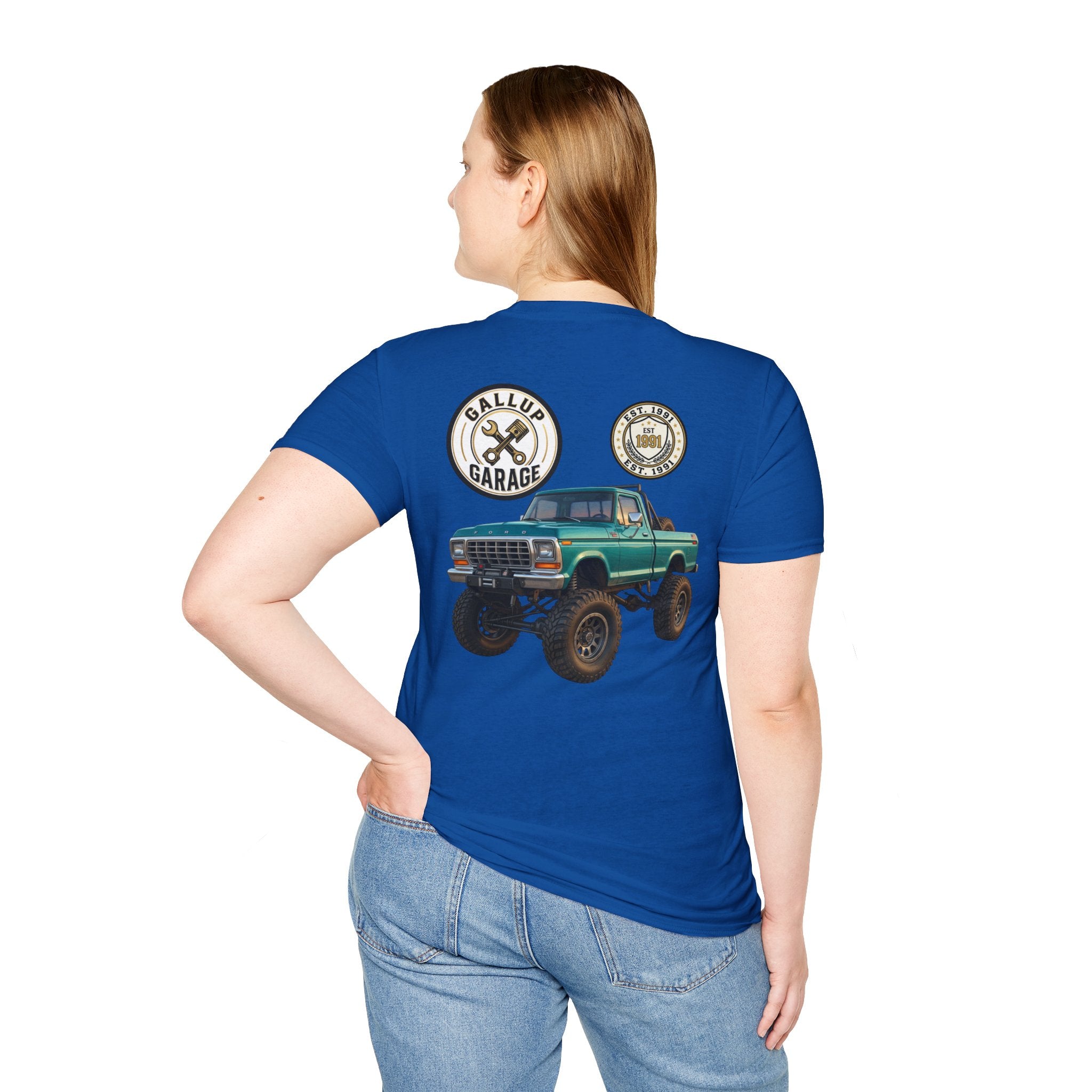 Gallup Garage Skull Tee — Vintage Automotive Mechanic T‑Shirt