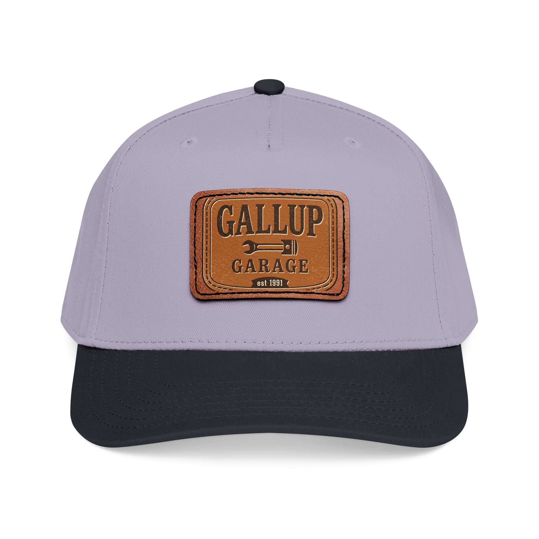 Gallup Garage Leather Patch Baseball Cap