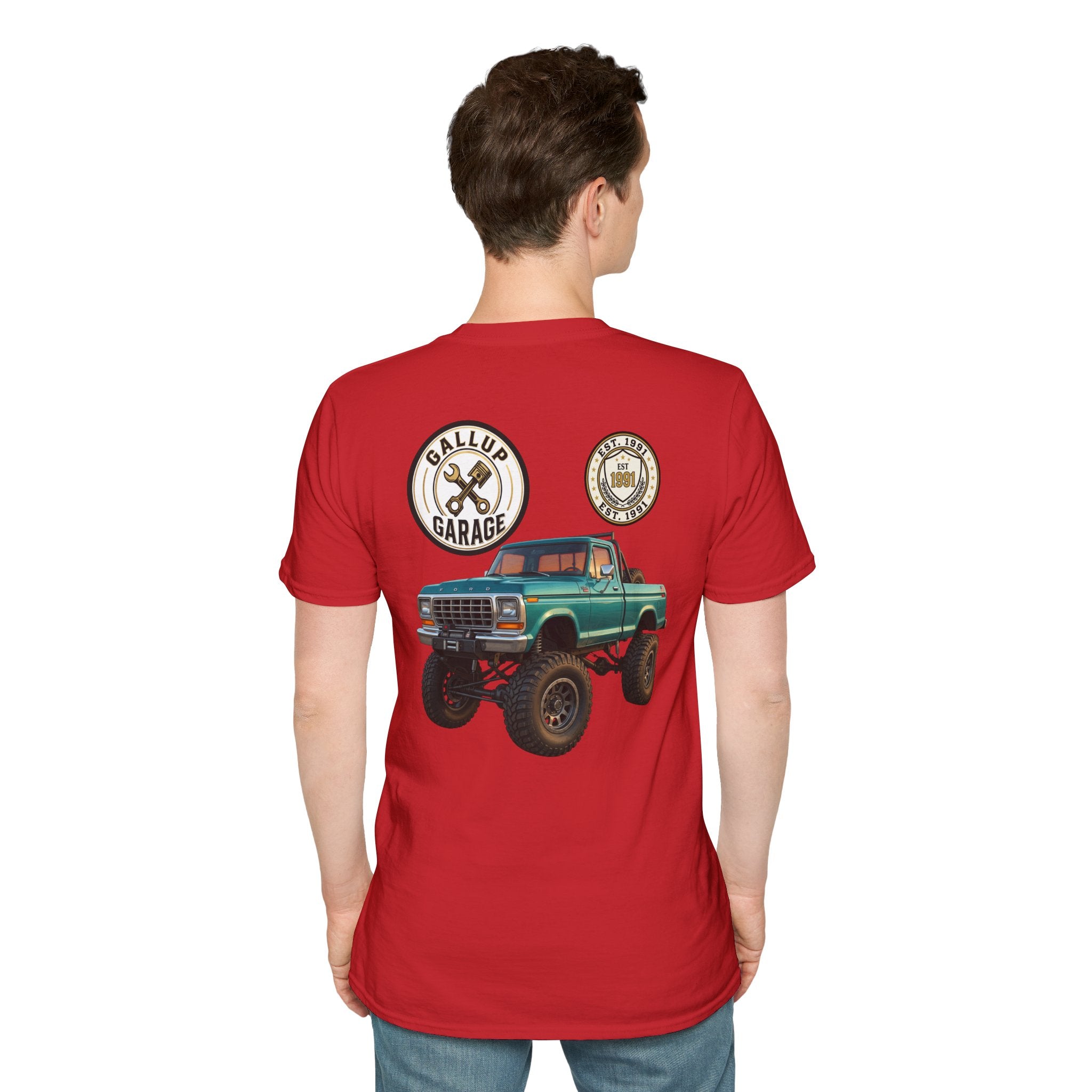 Gallup Garage Skull Tee — Vintage Automotive Mechanic T‑Shirt