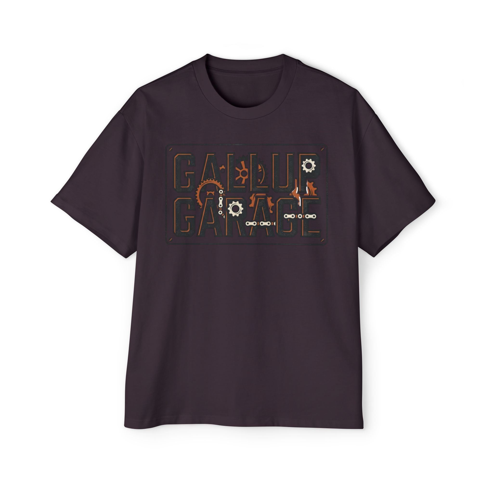 Gallup Garage Tee — Vintage Car Mechanic Graphic Shirt