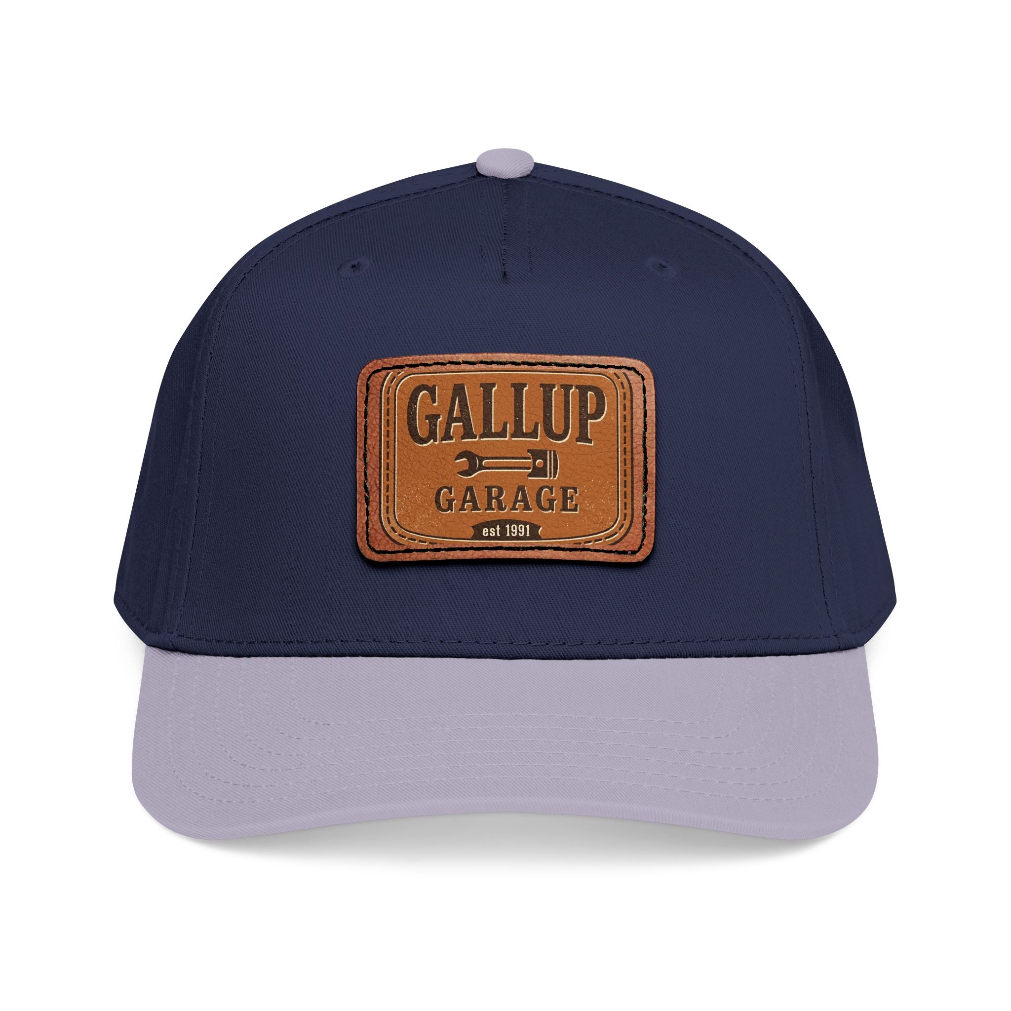 Gallup Garage Leather Patch Baseball Cap