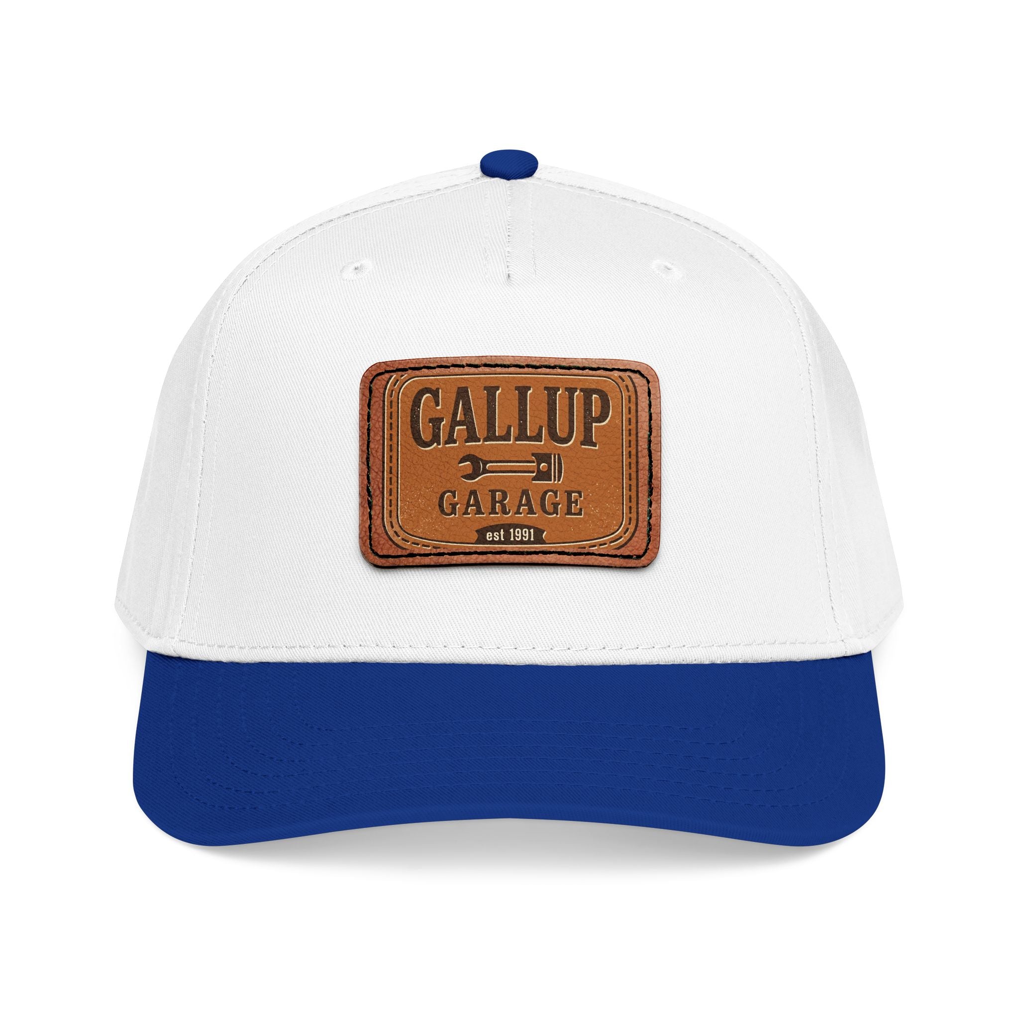Gallup Garage Leather Patch Baseball Cap