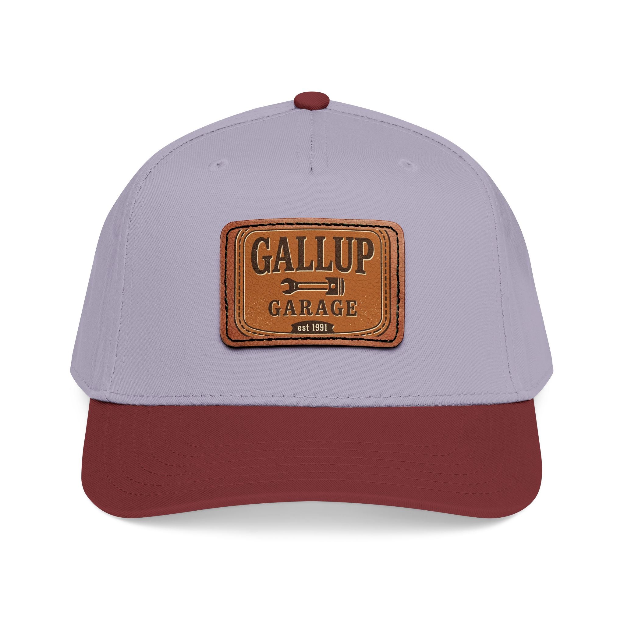 Gallup Garage Leather Patch Baseball Cap