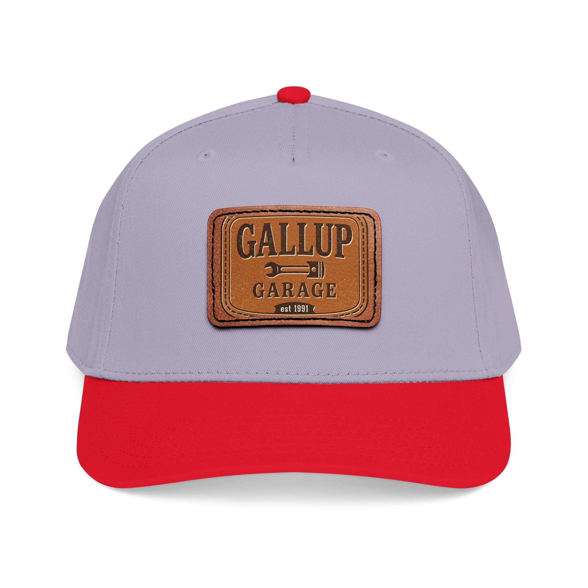 Gallup Garage Leather Patch Baseball Cap