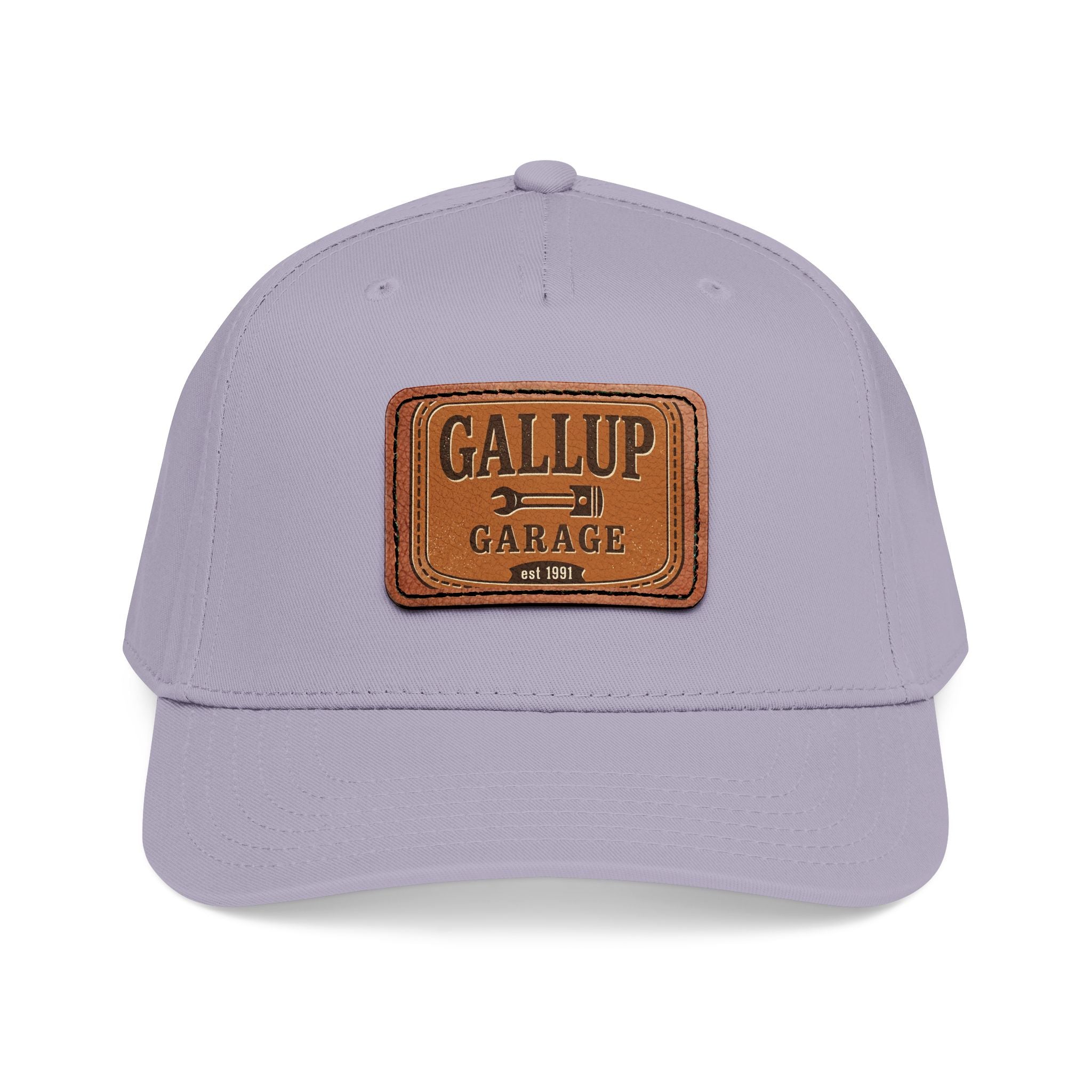 Gallup Garage Leather Patch Baseball Cap