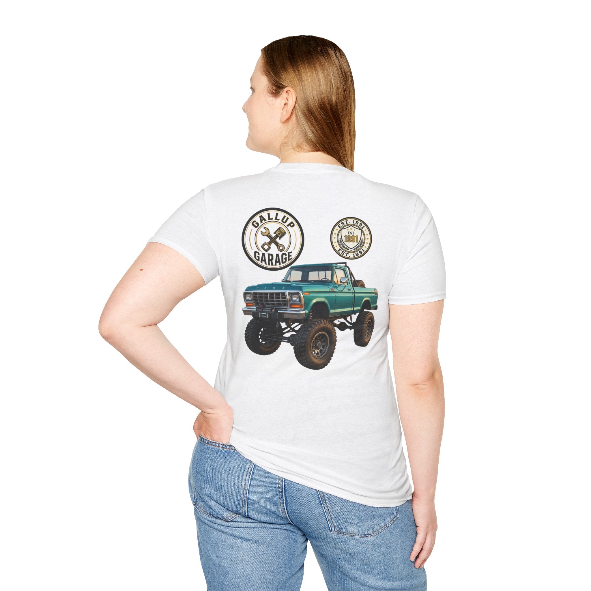 Gallup Garage Skull Tee — Vintage Automotive Mechanic T‑Shirt