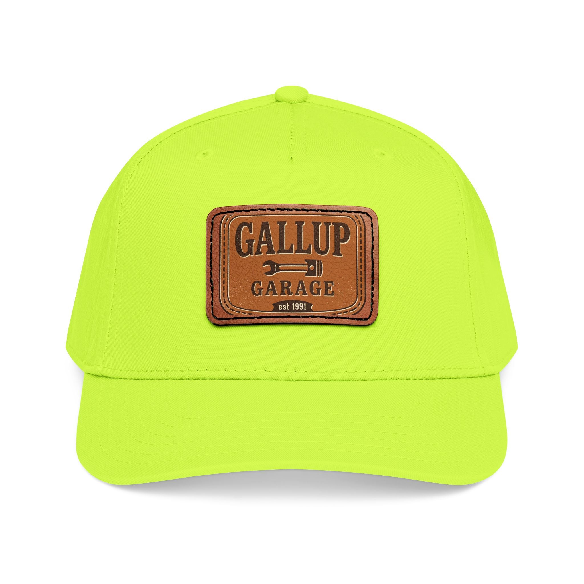 Gallup Garage Leather Patch Baseball Cap