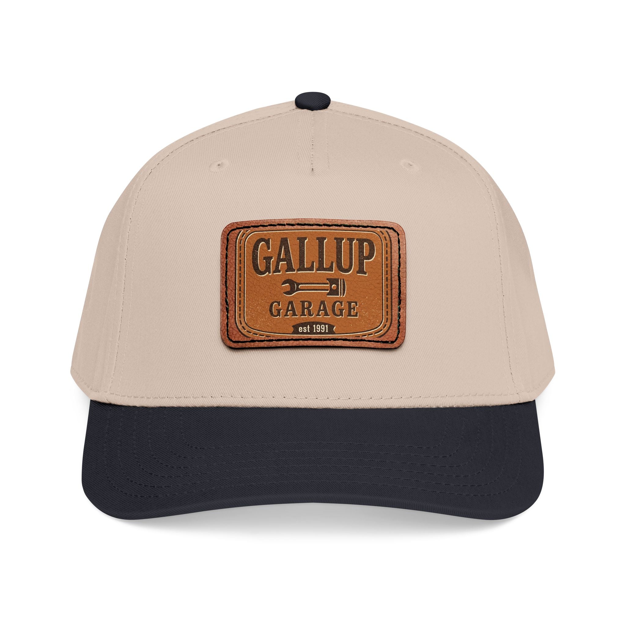Gallup Garage Leather Patch Baseball Cap