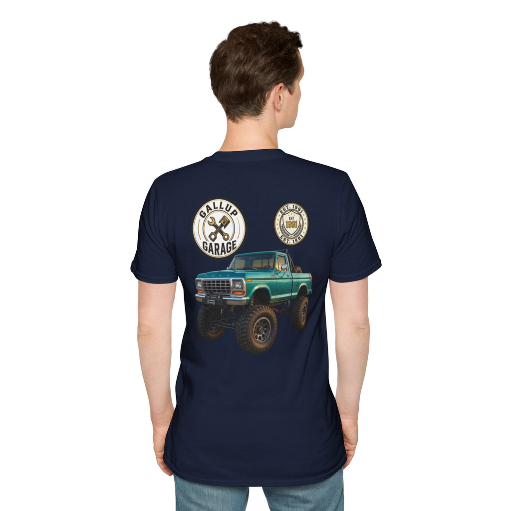 Gallup Garage Skull Tee — Vintage Automotive Mechanic T‑Shirt