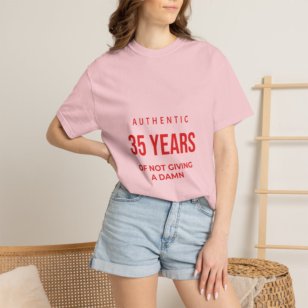 35 Years of Not Giving a Damn T-Shirt — Funny 35th Birthday Tee