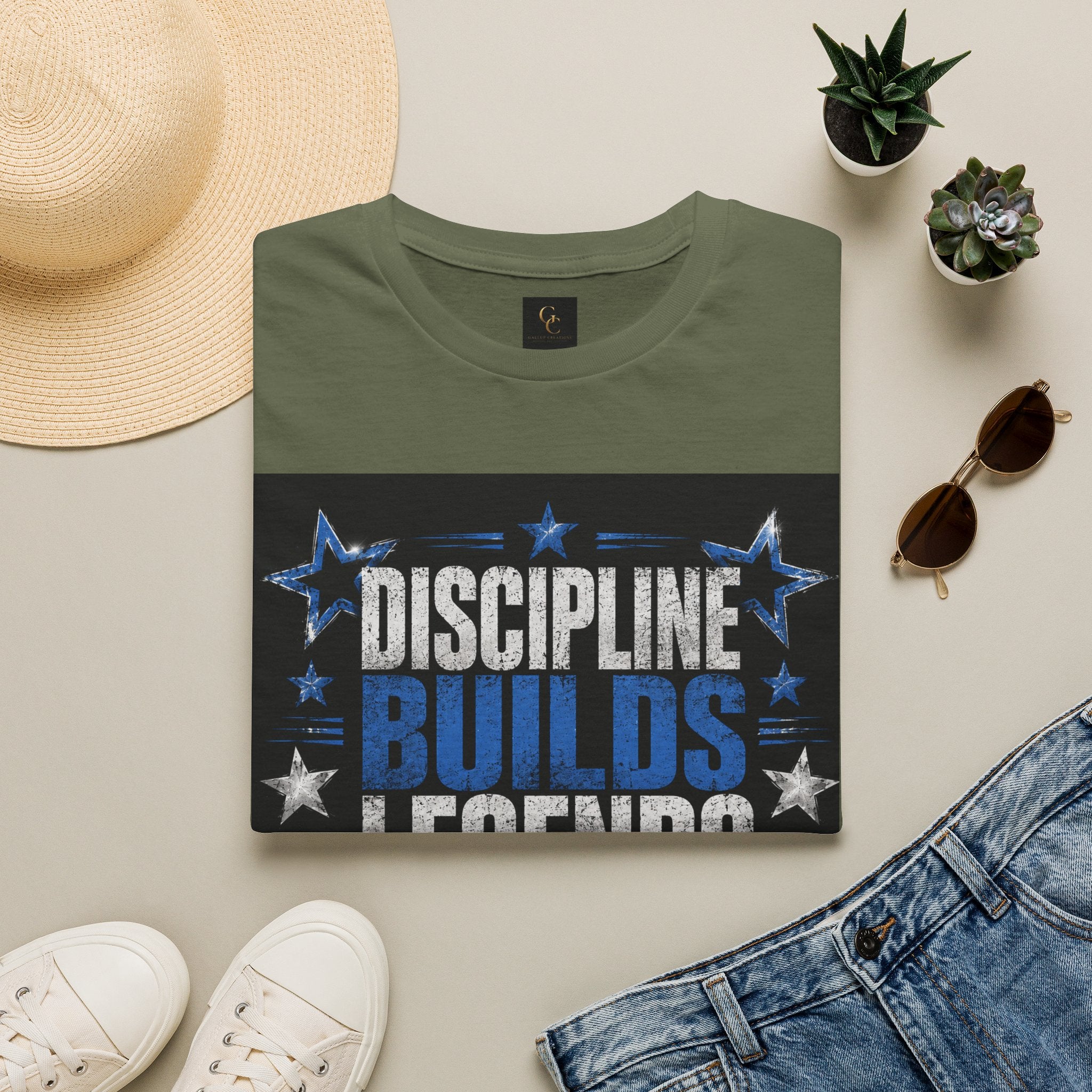 Discipline Builds Legends T-Shirt — Motivational Gym & Fitness Tee