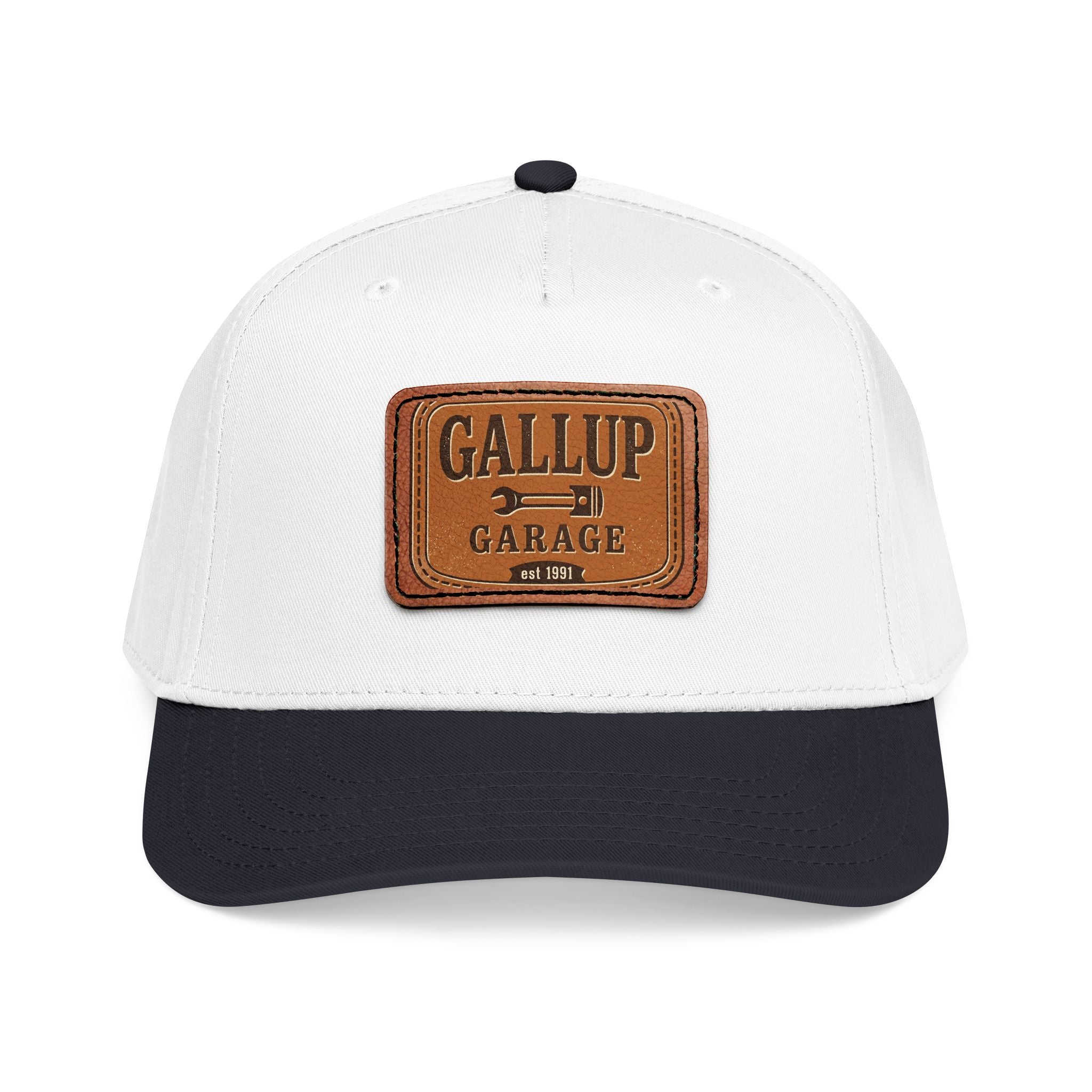 Gallup Garage Leather Patch Baseball Cap