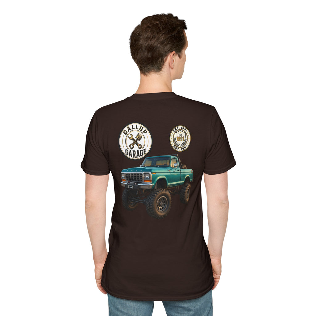 Gallup Garage Skull Tee — Vintage Automotive Mechanic T‑Shirt