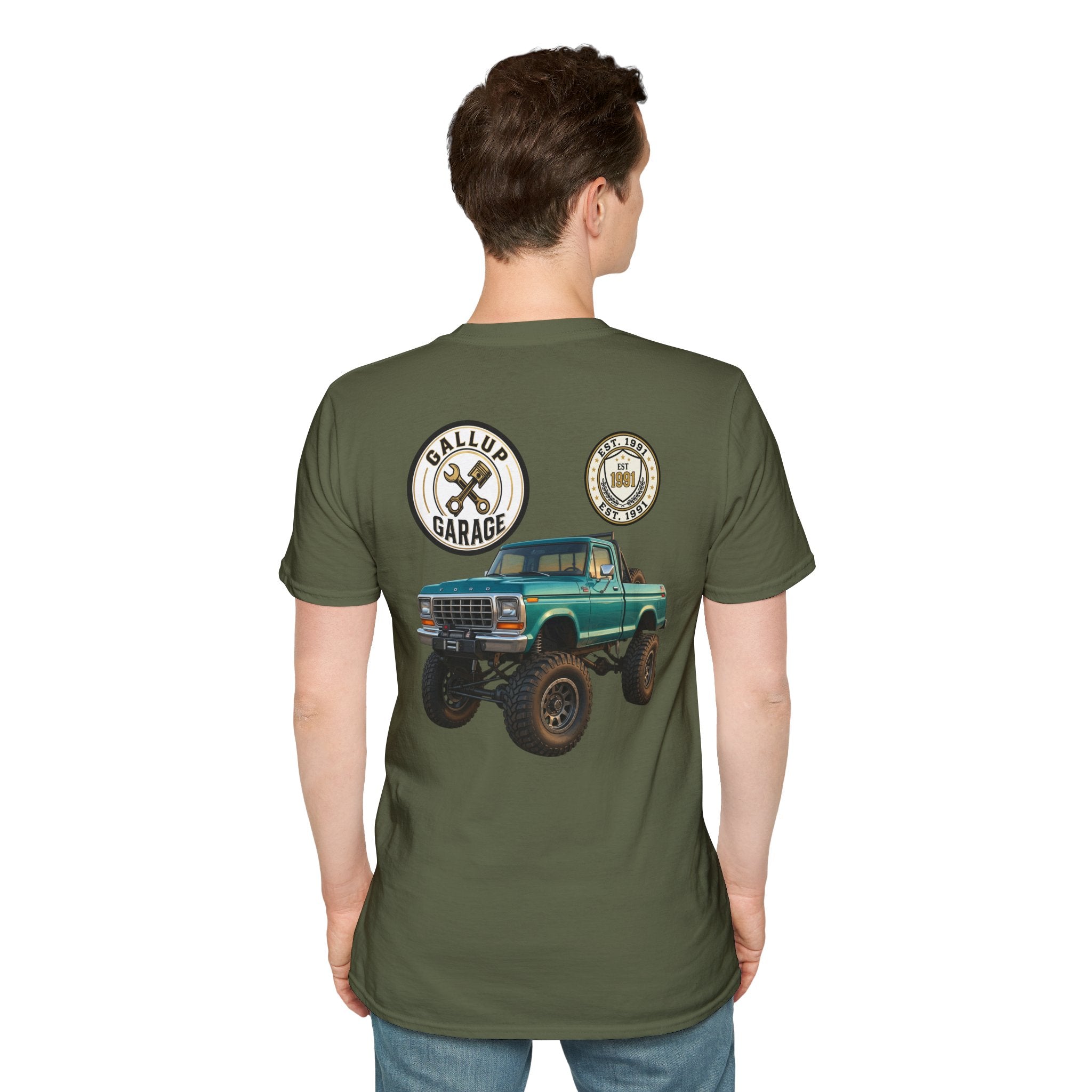 Gallup Garage Skull Tee — Vintage Automotive Mechanic T‑Shirt