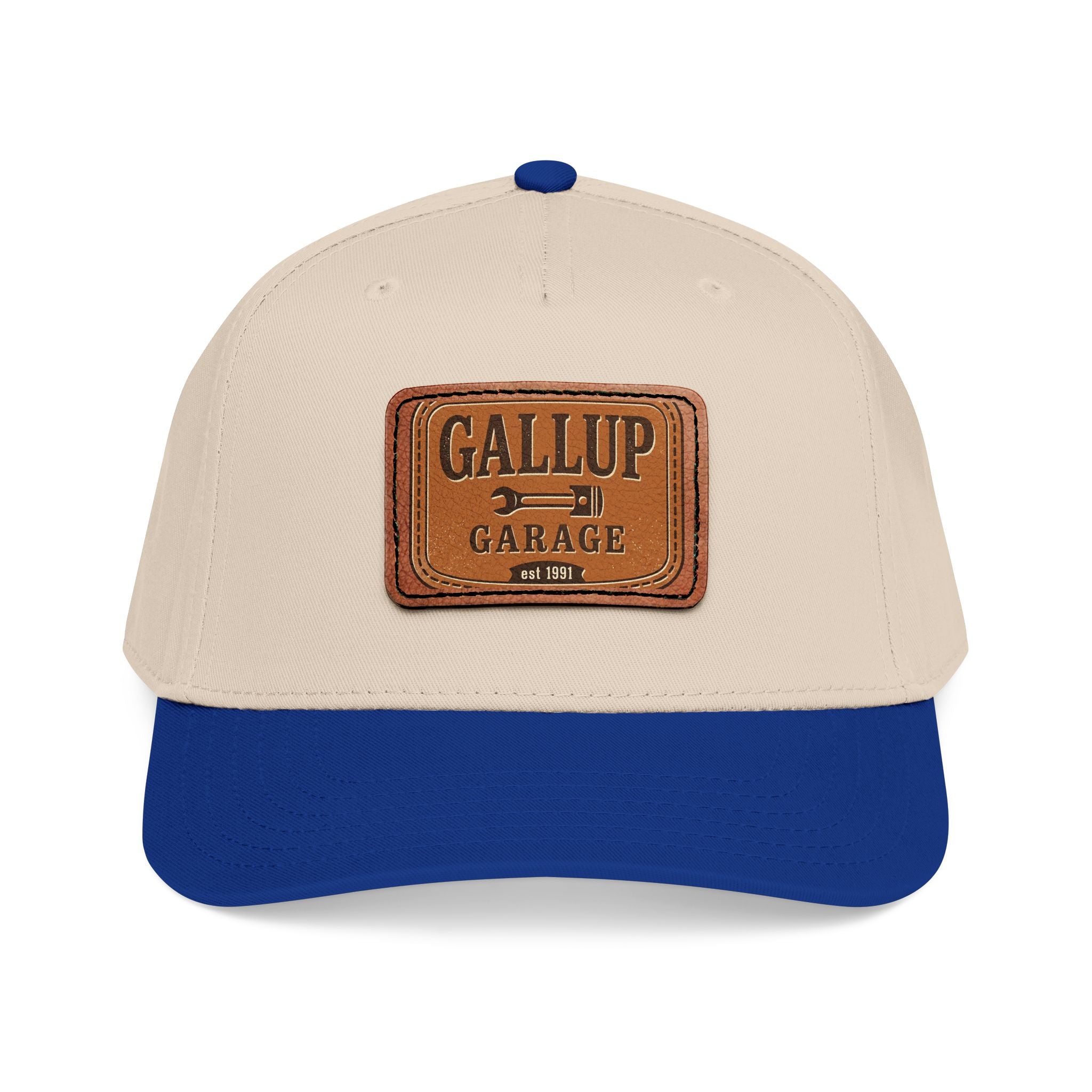 Gallup Garage Leather Patch Baseball Cap