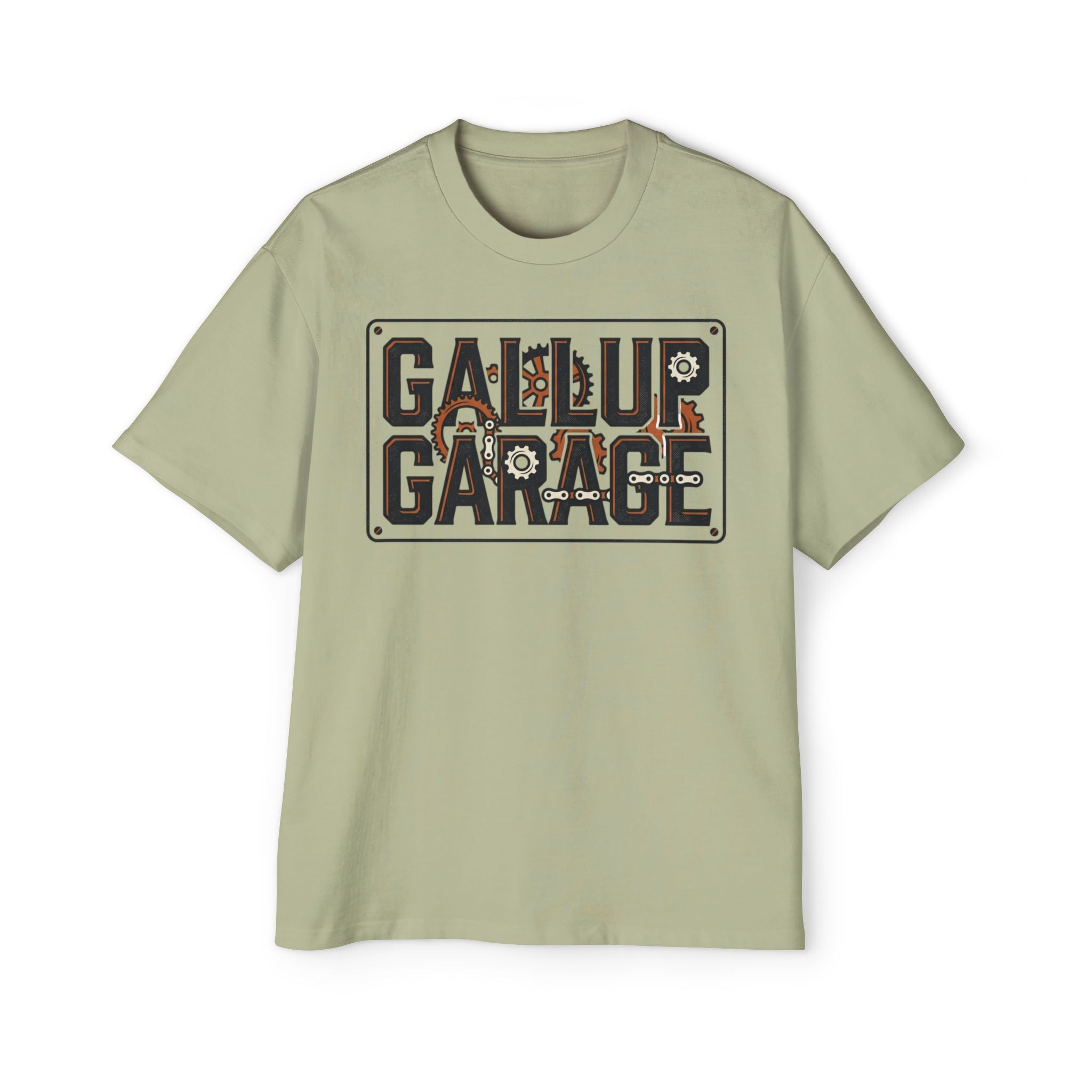 Gallup Garage Tee — Vintage Car Mechanic Graphic Shirt