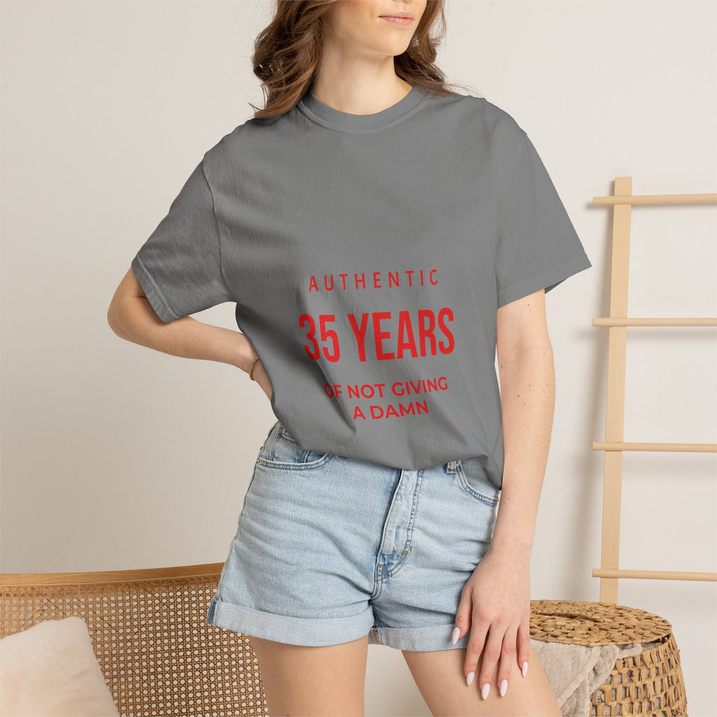 35 Years of Not Giving a Damn T-Shirt — Funny 35th Birthday Tee