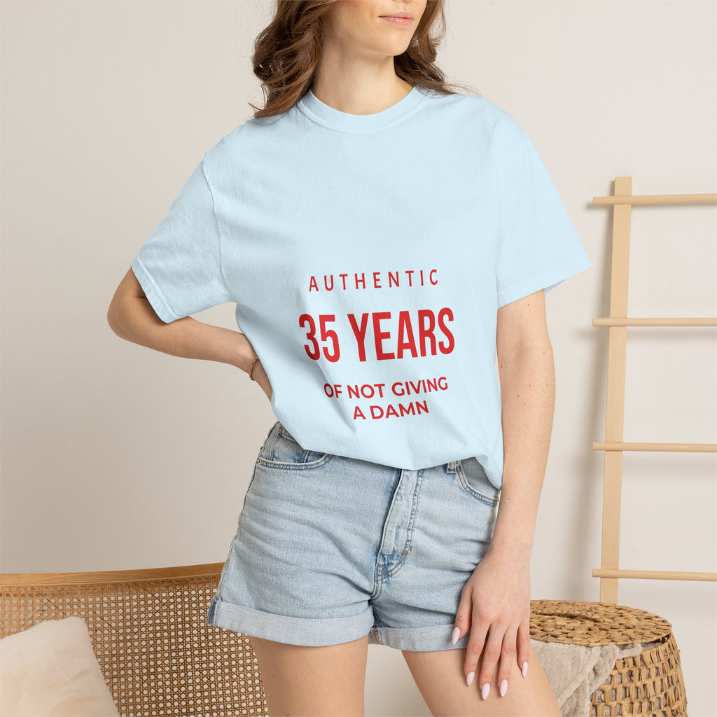 35 Years of Not Giving a Damn T-Shirt — Funny 35th Birthday Tee