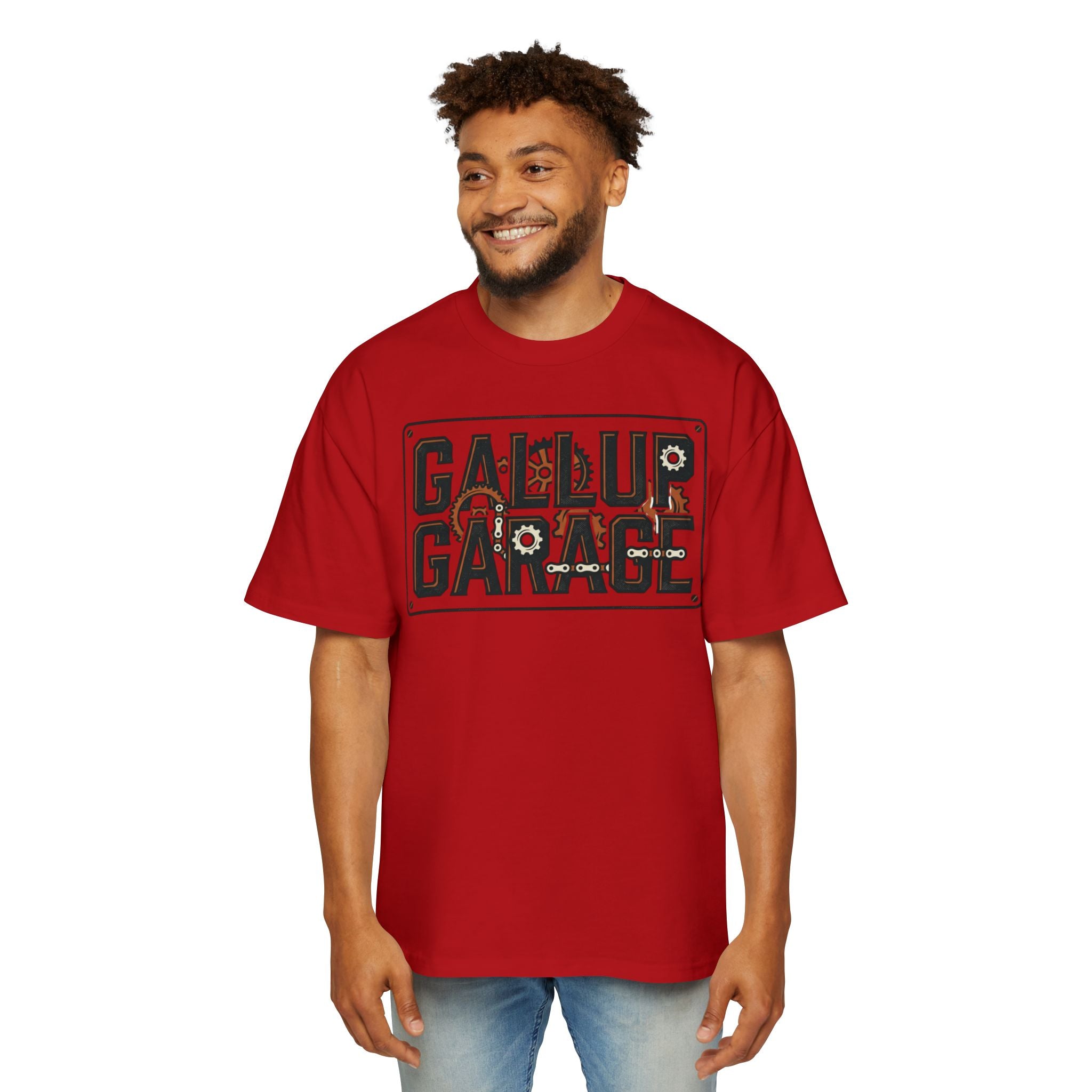 Gallup Garage Tee — Vintage Car Mechanic Graphic Shirt