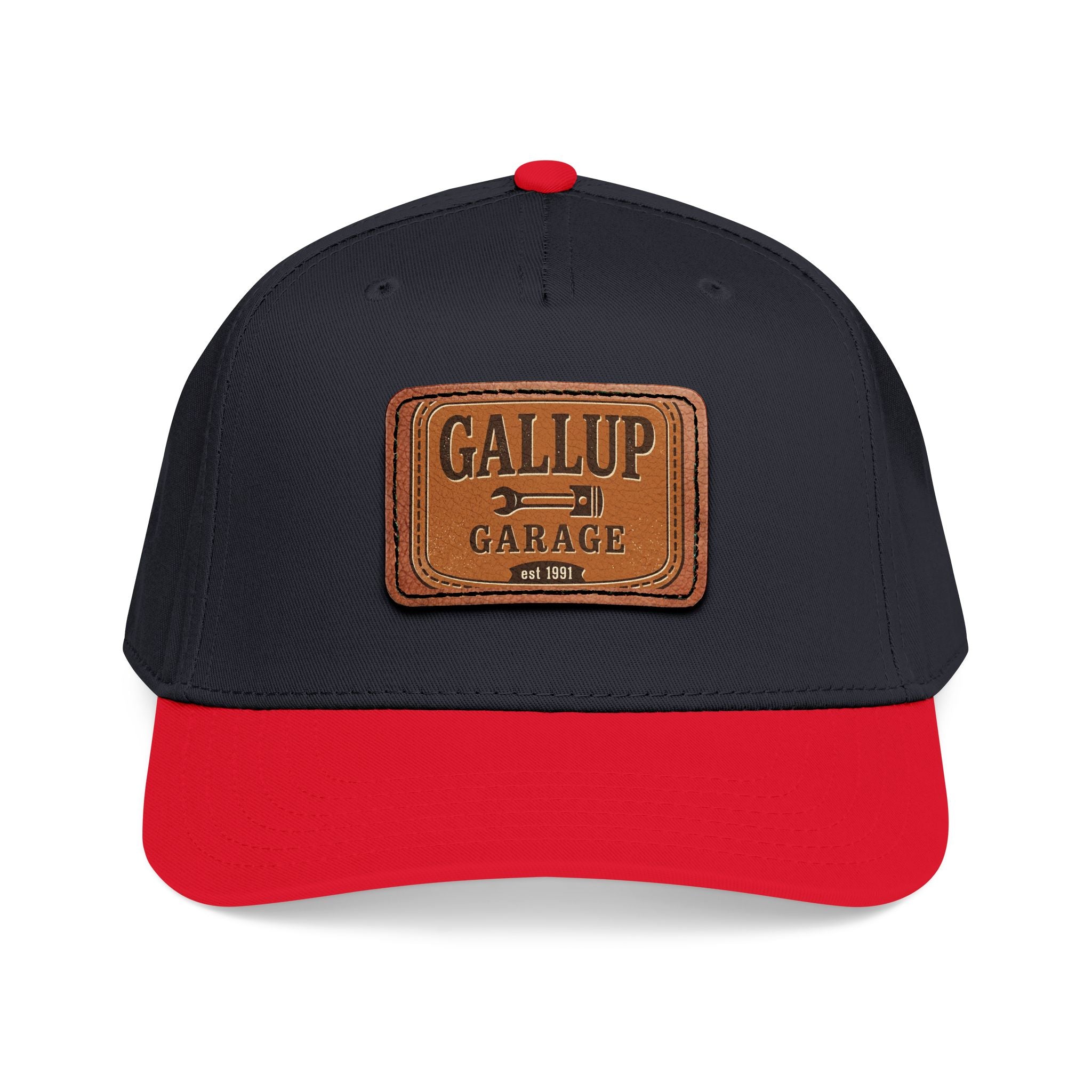 Gallup Garage Leather Patch Baseball Cap