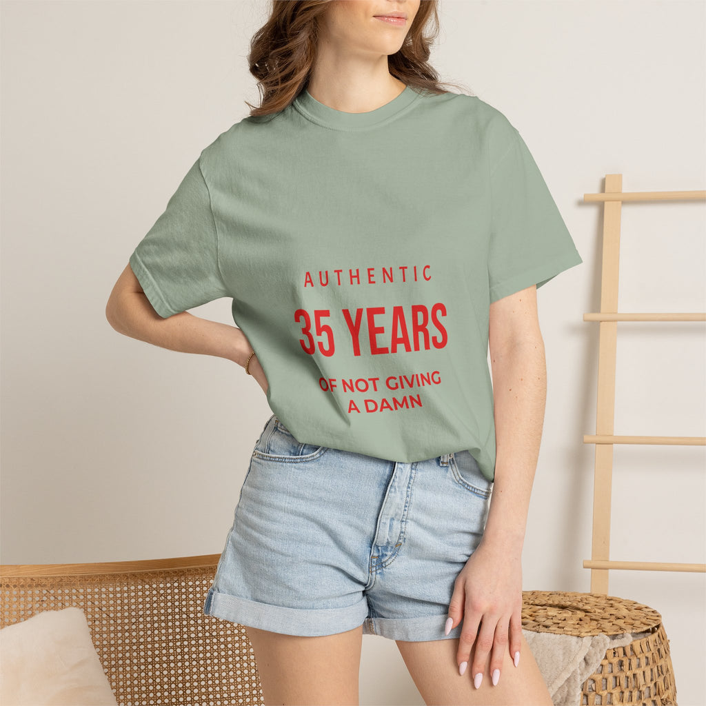 35 Years of Not Giving a Damn T-Shirt — Funny 35th Birthday Tee