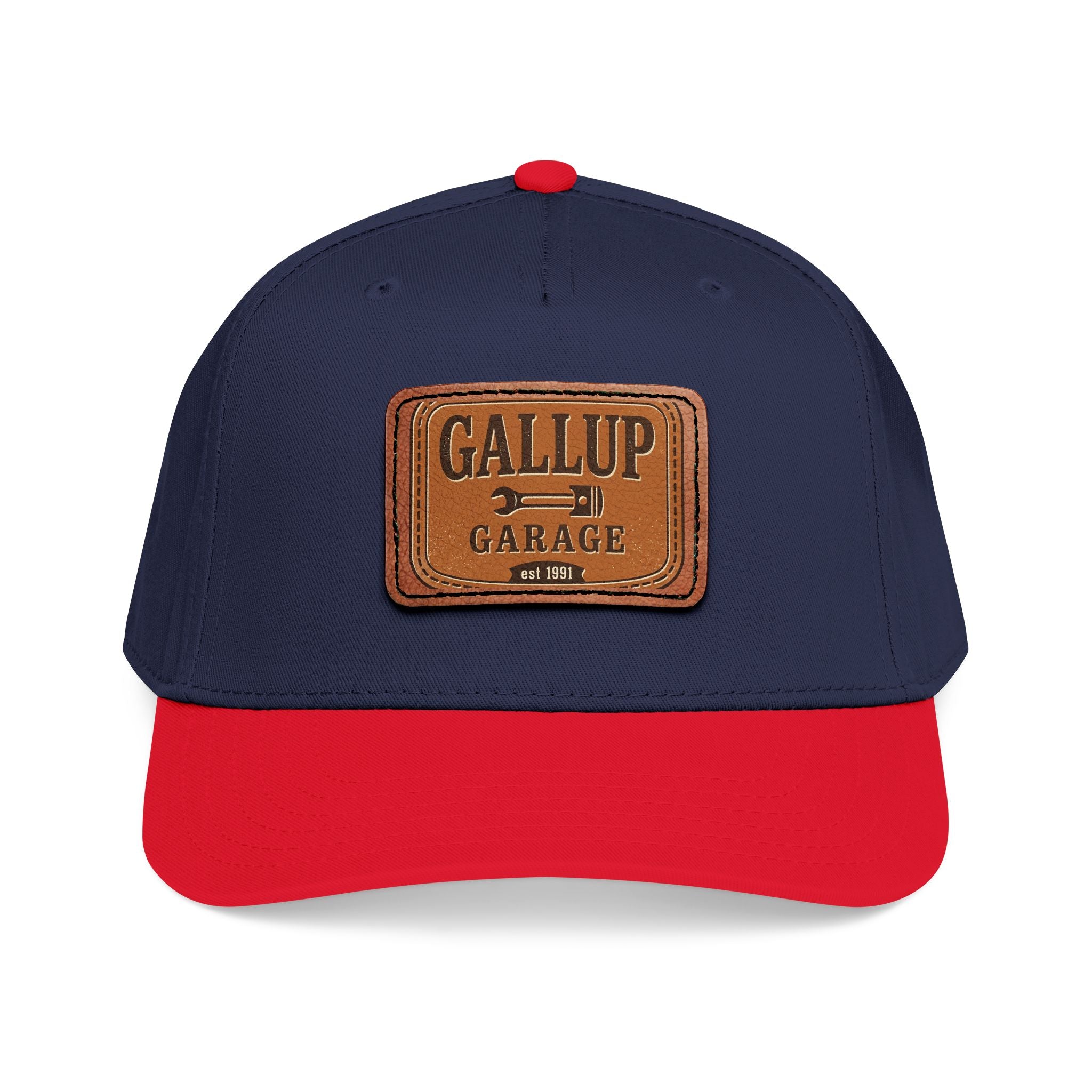 Gallup Garage Leather Patch Baseball Cap
