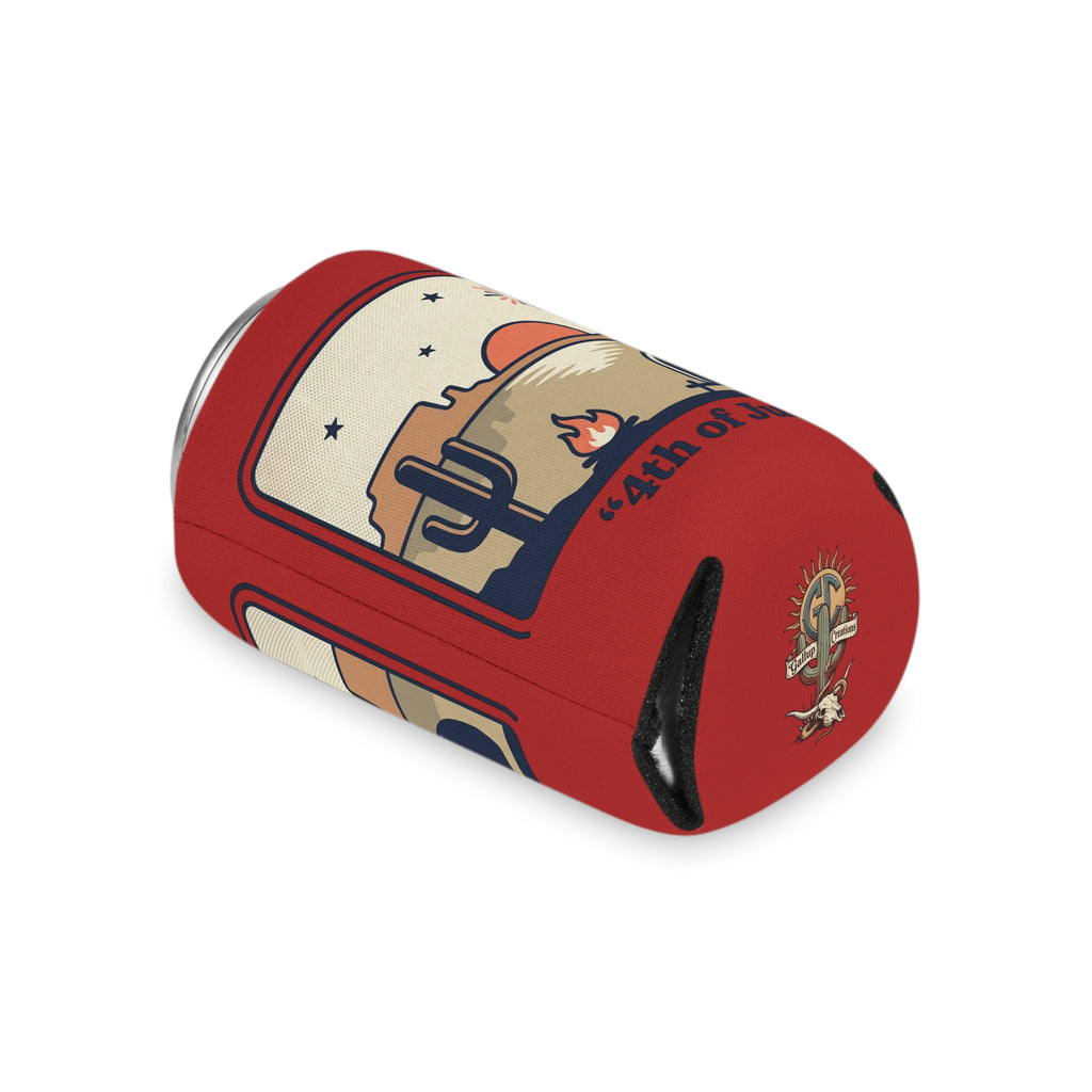 Can Cooler - Retro Desert Camper '4th of July' Fireworks Design