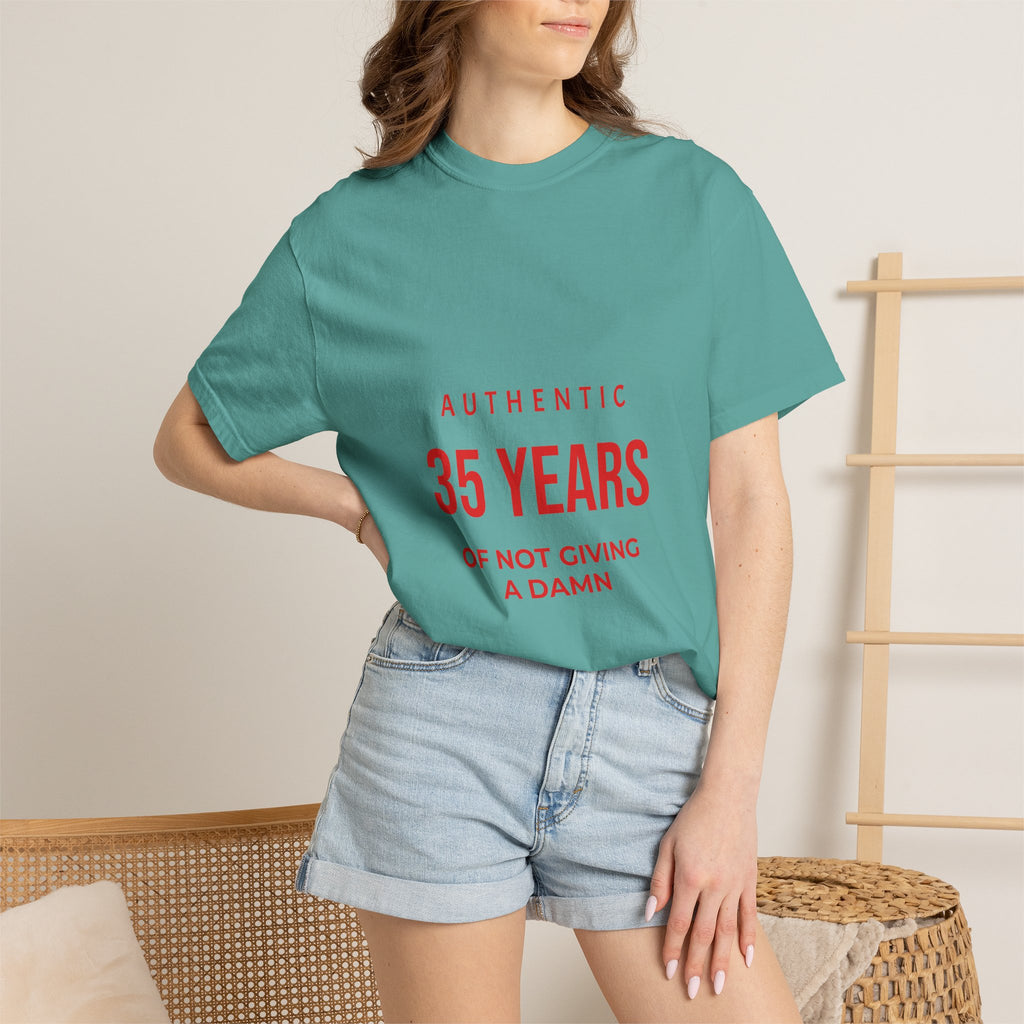 35 Years of Not Giving a Damn T-Shirt — Funny 35th Birthday Tee
