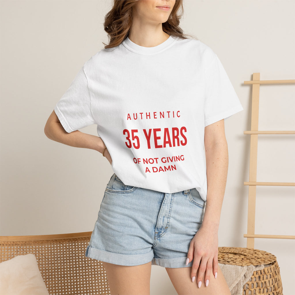 35 Years of Not Giving a Damn T-Shirt — Funny 35th Birthday Tee